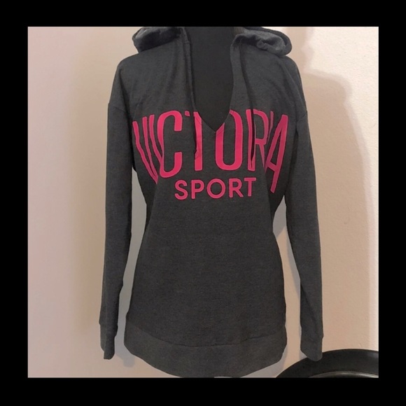 SOLD Victoria Secret Sport v neck pull over hoodie - Picture 1 of 3